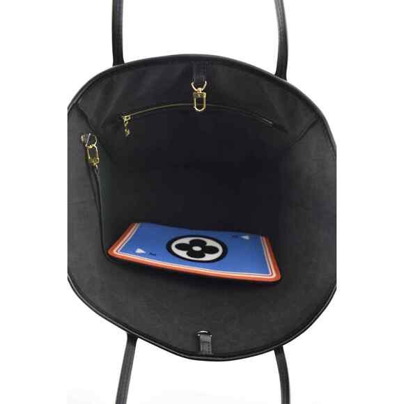 Louis Vuitton Game On Neverfull MM Black Red Heart Tote Top Handle Shoulder Bag - Picture 11 of 13